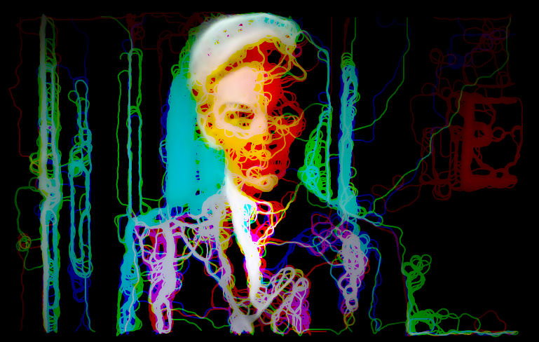 Glitch example by Luke Holey created to examine the multiple dimensions of the female protagonist in Vertigo.*