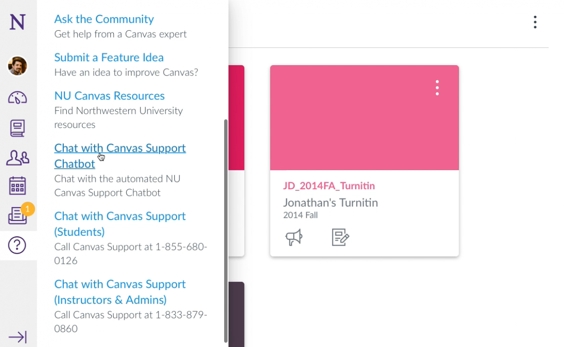 Accessing the Canvas Chatbot