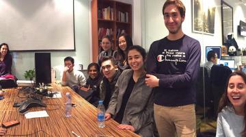 Mei-Ling Hopgood and students at the New York Times